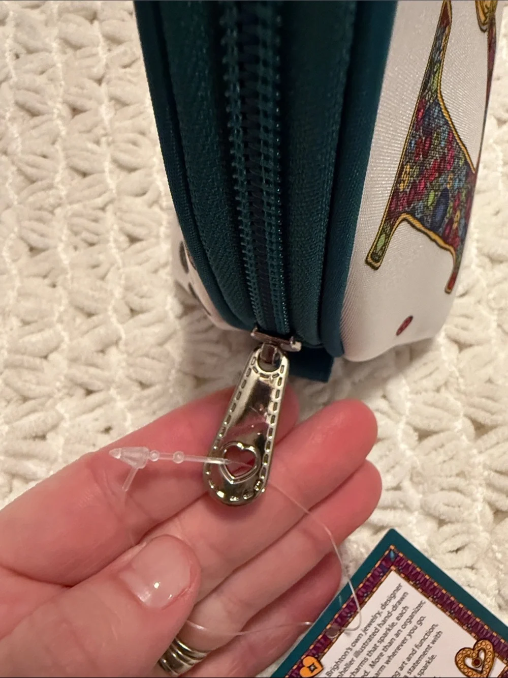 NWT Brighton Charmed Love 2 piece Jewelry Pouch Set